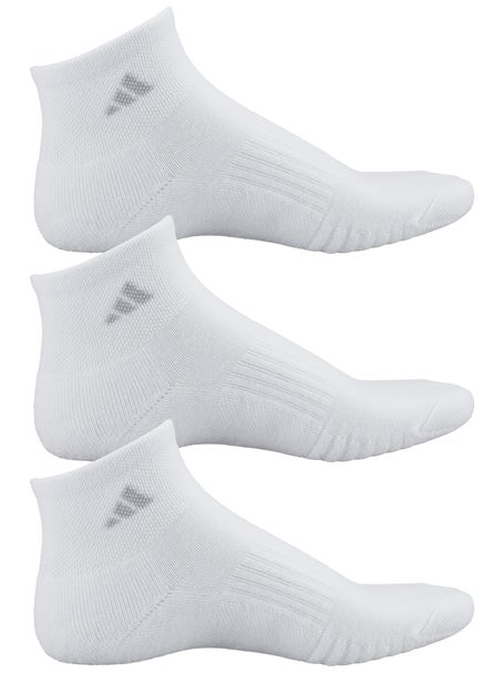 adidas Women's Cushioned 3-Pack Quarter Socks White Tennis
