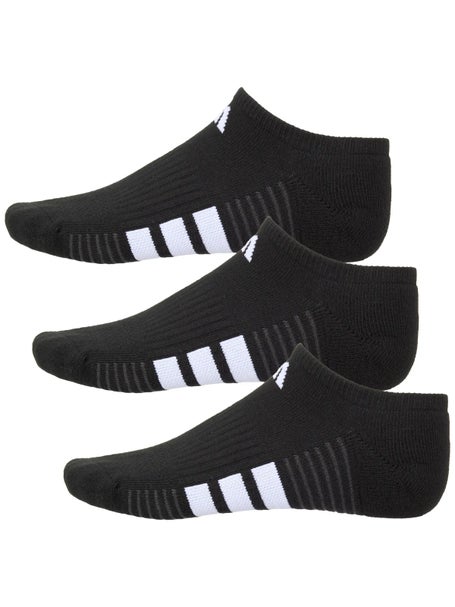 adidas Womens Cushioned 4.0 3-Pack No Show Socks Black