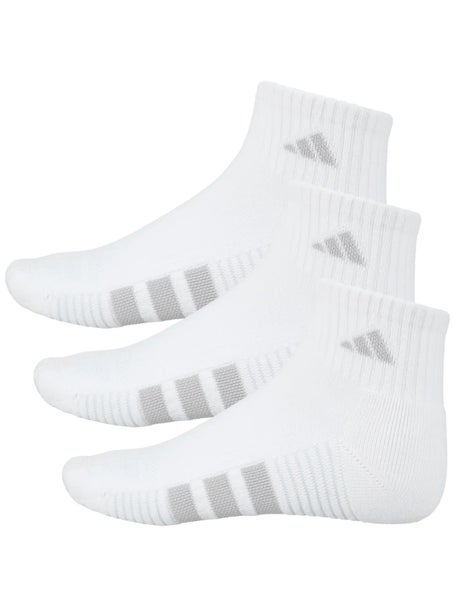 adidas Womens Cushioned 4.0 3-Pack Quarter Socks White