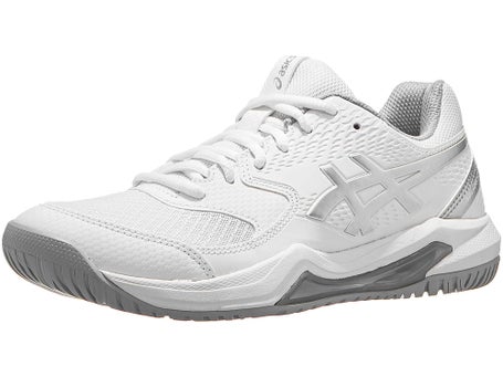 Sinceramente Incomodidad Chip Asics Gel Dedicate 8 White/Silver Women's Shoes | Tennis Warehouse