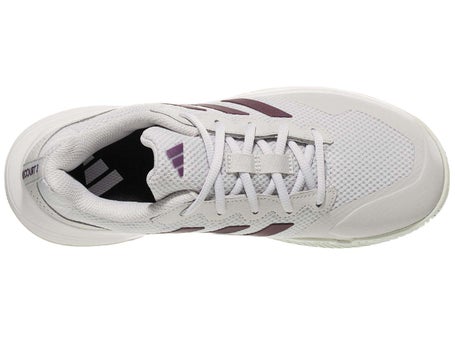 Adidas Women's GameCourt 2 Tennis Shoes, White/Silver/White / 7.5