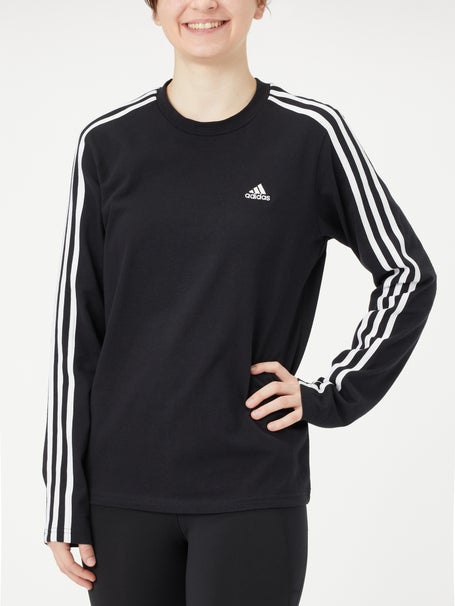 adidas Spring 3 Stripe Long Sleeve Top Warehouse