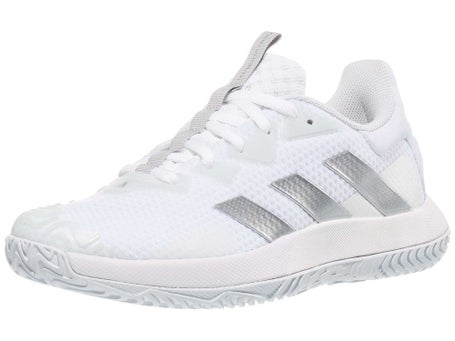 adidas Barricade Womens Tennis Shoe - White/Silver Metallic