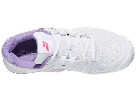  Babolat Women's Propulse Fury All Court Tennis Shoes, White  Purple (US Size 6)