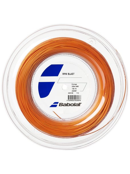 New BabolaT RPM ROUGH (RPM Blast Rough) 130/16 200M Reel Tennis String,  Fluo Red