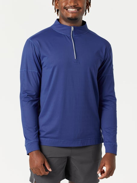 BloqUV Mens Long Sleeve Zip Top - Navy