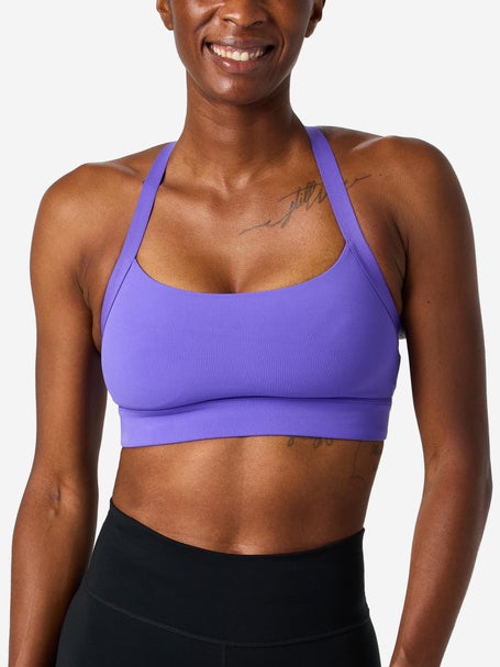 Brooks Womens Luxe Strappy Racerback Bra - Violet