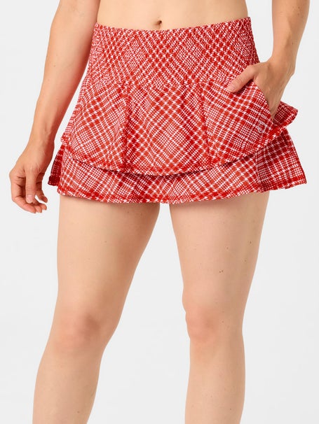 Bubble Womens Ruffle Skirt - Houndstooth