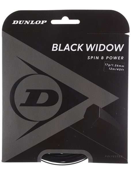 Dunlop Synthetic Gut 17/1.25 Tennis String Reel (Black)