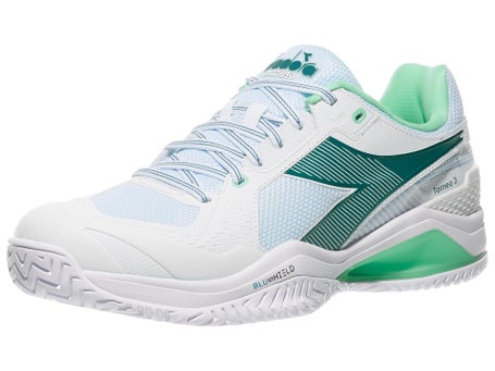 Diadora Blushield Torneo 3 White/Spruce Mens Shoes