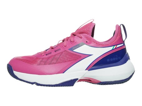 Diadora White Sneakers with Navy & Pink Trim Vintage Rare 80s-90s Diadora Double Action Tennis Shoes  main image 4