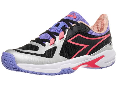Diadora Trofeo 2 Womens Pickleball Shoes - Bk/Coral