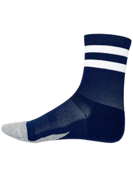 Feetures Elite Light Cushion Mini Crew Navy Stripe