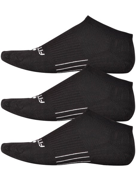 Fitsok CF2 Cushion No Show 3-Pack Socks Black | Tennis Warehouse