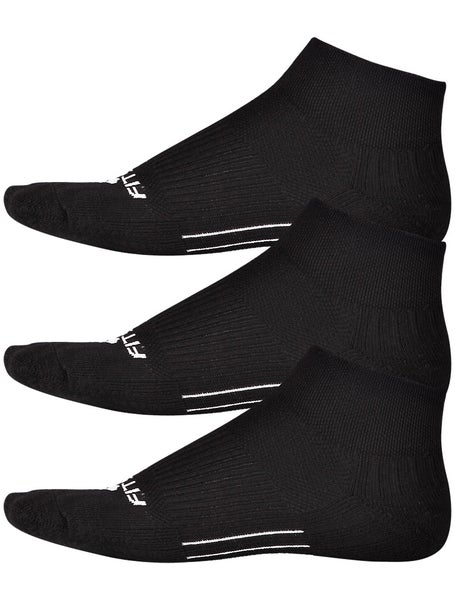 Fitsok CF2 Cushion Quarter 3-Pack Socks Black | Tennis Warehouse