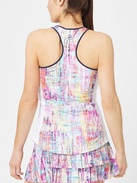 strapless open back dress FILA 【Tennis】 Plain Aqua Twist Air Stripe One-Piece Dress for Women main image 1