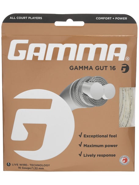 Gamma unisex Gauge Synthetic Gut 16 White, White, 16G - Single Set 40 Feet  US : : Sports & Outdoors