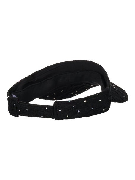 The Alabama Girl Glitter Visor Black | Tennis Warehouse display picture 1