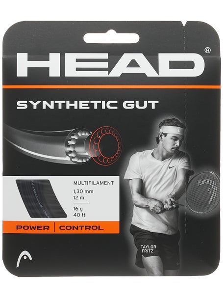 Head Synthetic Gut Tennis String Reel, 17 Gauge, Preto, 66 no Shoptime