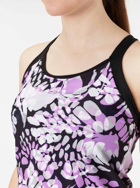 Women's Denise Cronwall Floral Fitted Scoop Back Top – Tennis Central