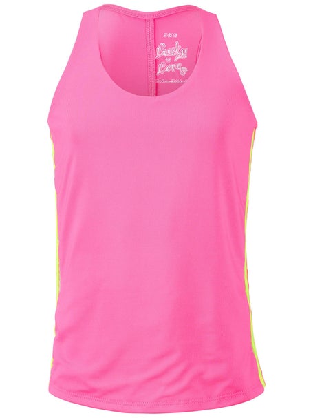 Lucky in Love Girls Prisma Stripe Tank - Pink