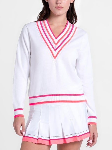 Lucky in Love Womens Glow Set Victory V-Neck Sweater