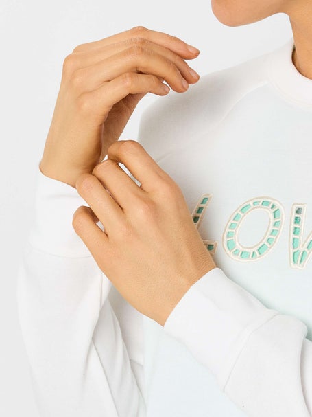 Lucky In Love Maglia Lunga Donna High Low Breezy L/S, Con Protezione Solare LUV, Scollo A V In Rete E Fori Per I Pollici