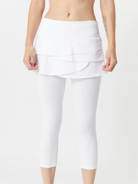 Pisa White Athletic Skirt (capri leggings)