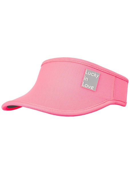 Lucky In Love Womens Stretch Visor - Flamingo