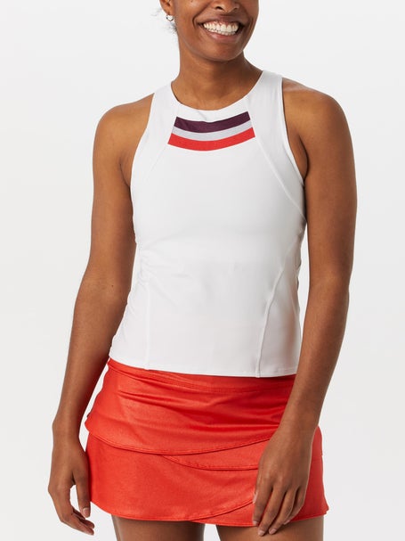 Lucky In Love Womens Metallic Stripe Tank