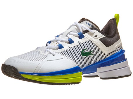 Lacoste AG-LT 21 Clay White/Blue/Yellow Shoes | Tennis Warehouse