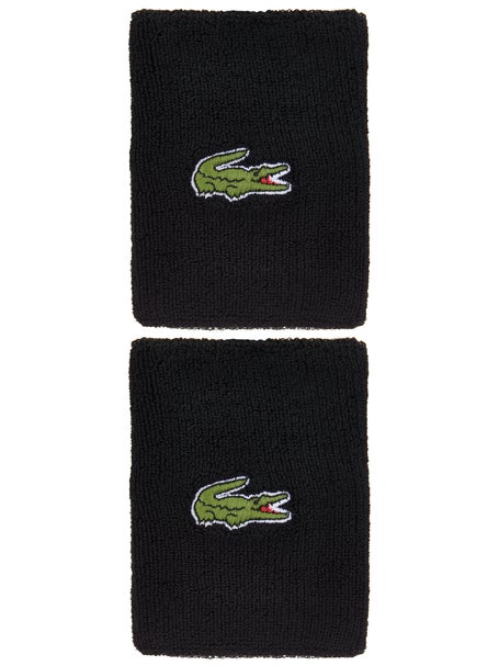 Lacoste Mens Doublewide Wristband Black