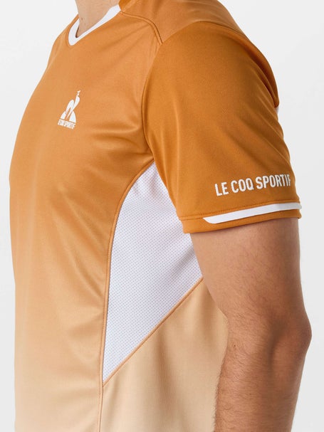 Le Coq Sportif Men's Fall Tournament Top Orange Tennis Warehouse