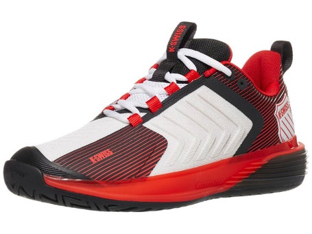 KSwiss Ultrashot 3 White/Black/Red Men's Shoe | Tennis Warehouse