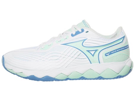 Mizuno Wave Enforce Tour White/Blue Women's Shoes Tennis Warehouse