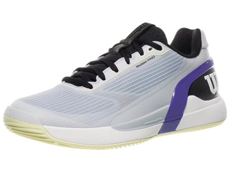 Wilson Rush Pro 5 Padel Grey/Black/Yellow Mens Shoes
