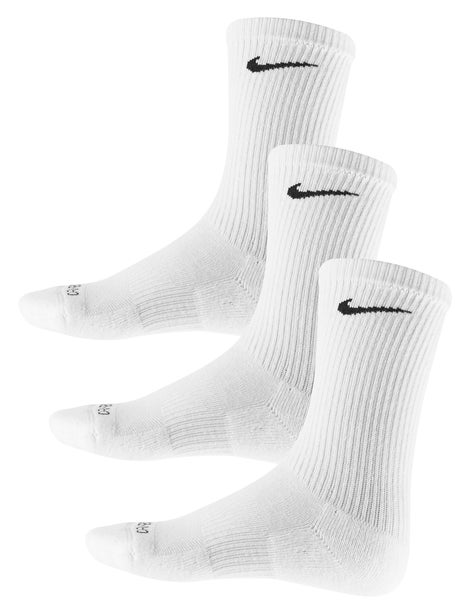 Nike Everyday Cushioned Crew Sock 3-Pack White | Tennis Warehouse