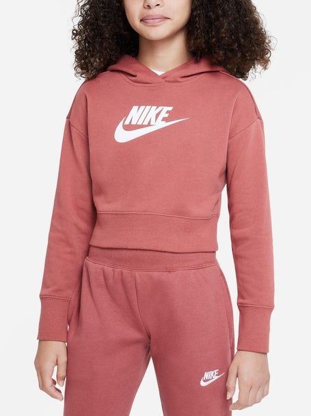 Solskoldning Kan ikke lide indlæg Nike Girl's Winter Club Crop Hoodie | Tennis Warehouse