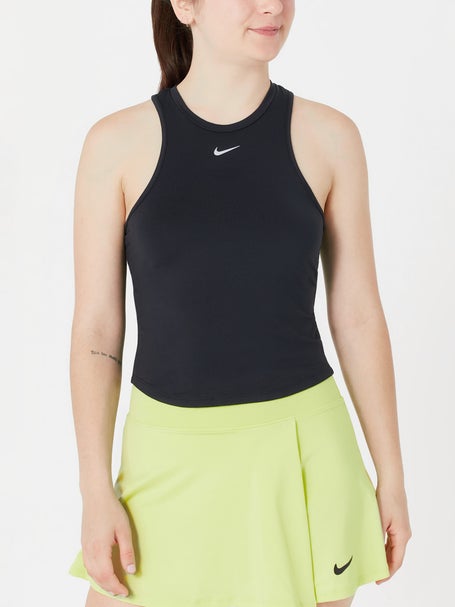 Nike Pro Dri-fit Cropped Racerback Tank Top in Black