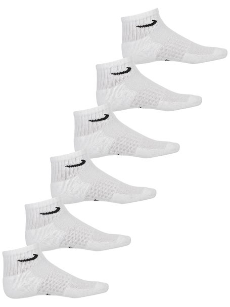 Nike Junior Everyday Cushion Quarter Sock 6-Pack White