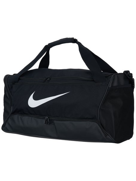  NIKE Brasilia Duffel Bag, Black/Black/White, Large