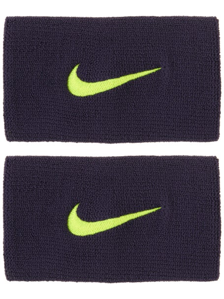 Nike Tennis Premier Doublewide Wristbands Purple/Lemon