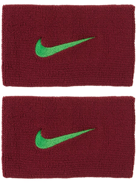 Nike Tennis Premier Doublewide Wristbands Red/Green
