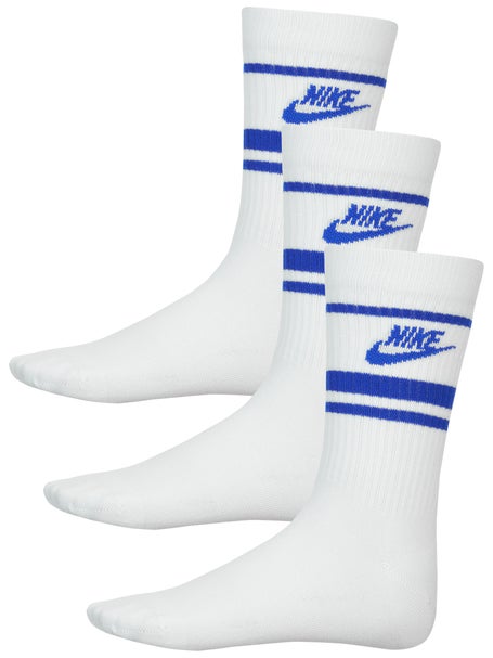 Nike Sportswear Everyday Crew Sock 3-Pack White/Blue | Tennis Warehouse