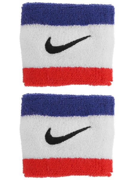 Nike Swoosh Singlewide Wristband Blue/White/Red | Tennis Warehouse