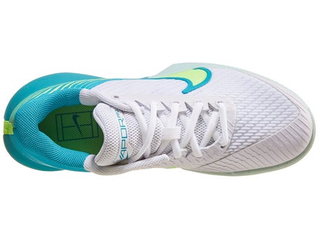 Nike Vapor Pro 2 Wide White/Teal/Lime Women's | Tennis Warehouse