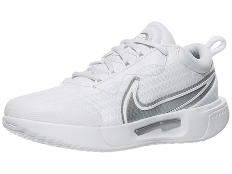NikeCourt Zoom Pro White/Silver Women's Shoes | Tennis Warehouse