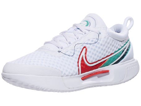 NikeCourt Zoom Pro White/Teal/Red Women's Shoes | Tennis Warehouse