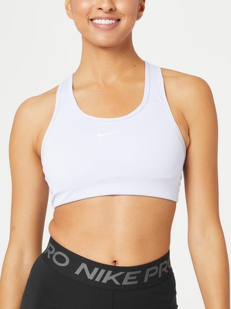 Nike Swoosh Women's Medium Support Padded White Sports Bra BV3636-100 Size  XS 