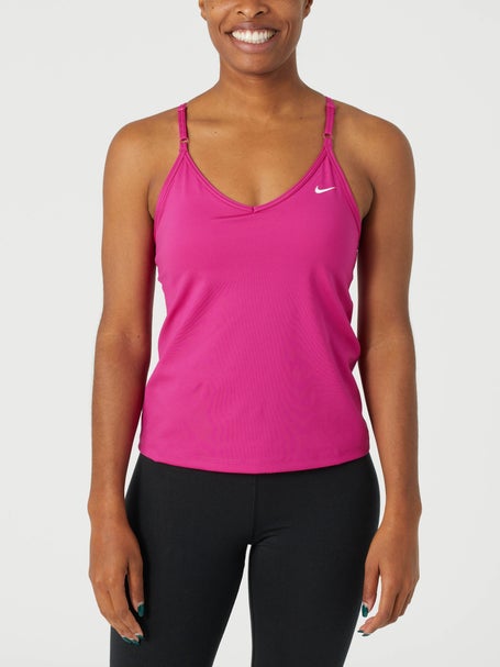 NIKE NIKE INDY LUXE YOGA BRA NVLTY, Pink Women's Top